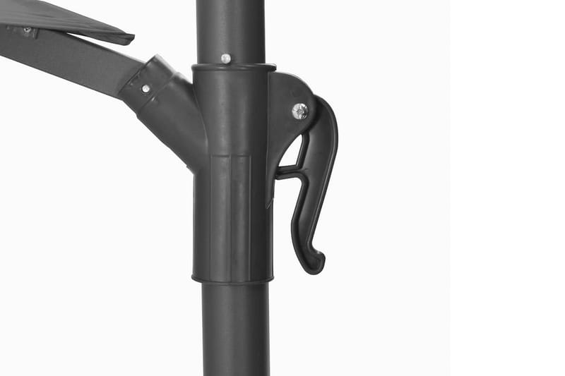 Väggmonterat parasoll med metallstång 300 cm antracit - Grå - Utemöbler - Solskydd - Parasoll