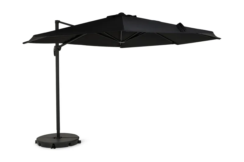 Vienna Lyx Parasoll 3,5 m - Svart - Utemöbler - Solskydd - Parasoll - Hängparasoll & frihängande parasoll