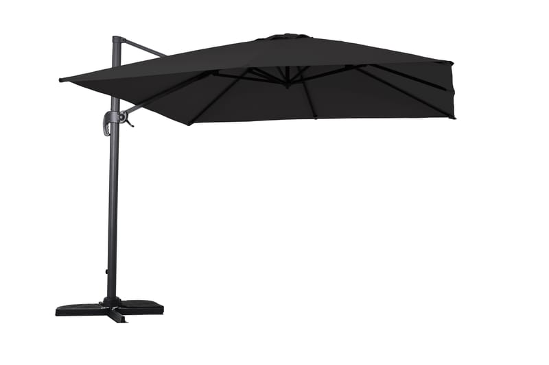 Vienna Stort Hängparasoll 3 m i aluminium, Svart