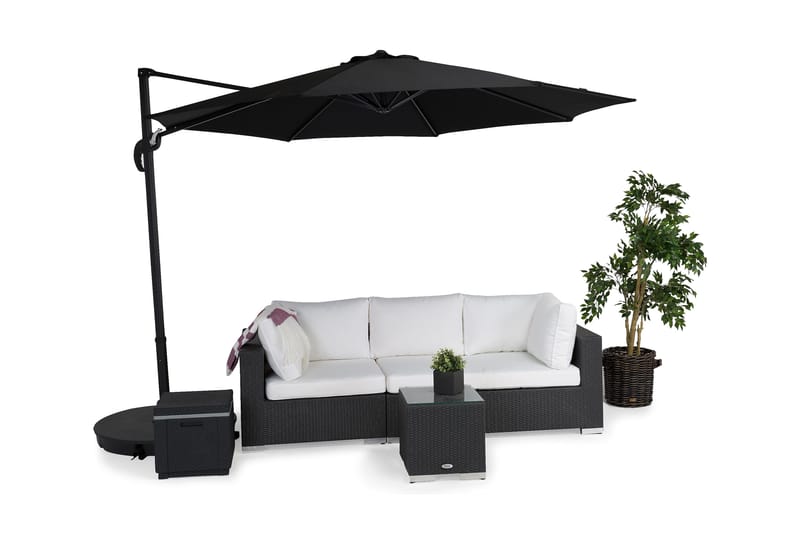 Vienna Parasoll 300 cm - Grå/svart - Utemöbler - Solskydd - Parasoll - Hängparasoll & frihängande parasoll