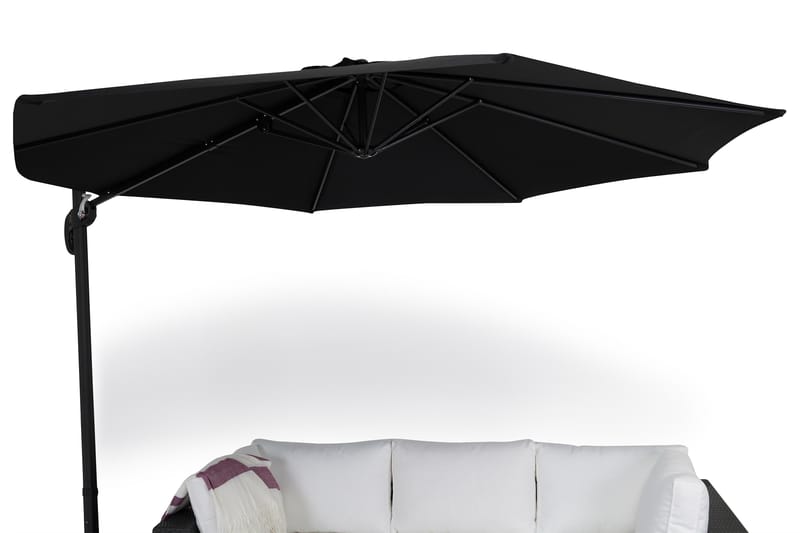 Vienna Parasoll 300 cm - Grå/svart - Utemöbler - Solskydd - Parasoll - Hängparasoll & frihängande parasoll