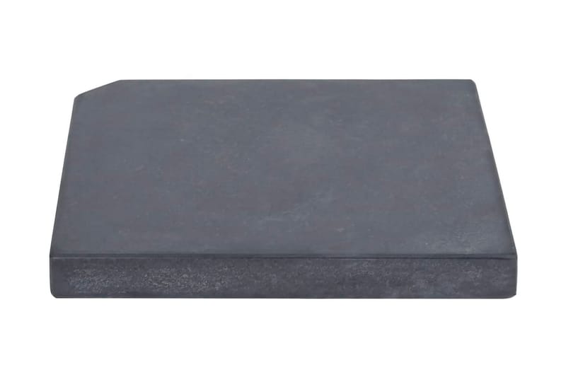 Viktplatta för parasoll svart granit fyrkantig 25 kg - Svart - Parasollfot