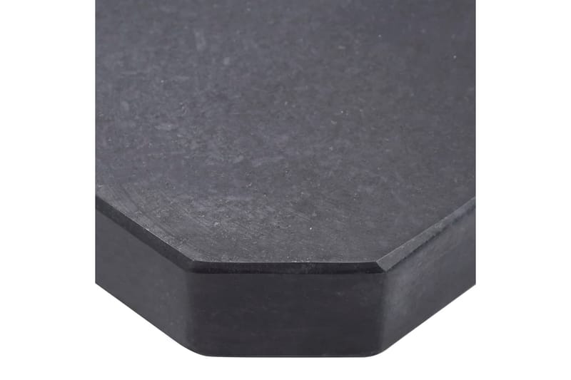 Viktplatta för parasoll svart granit fyrkantig 25 kg - Svart - Parasollfot