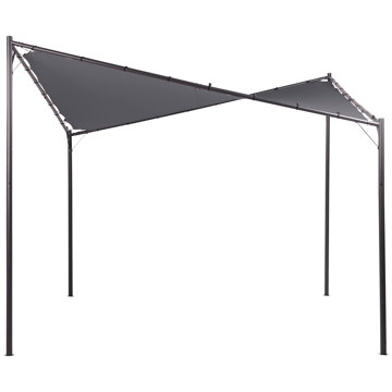 Paviljong Aventine 300 cm Stål - Grå/Svart - Utemöbler - Solskydd - Pergola