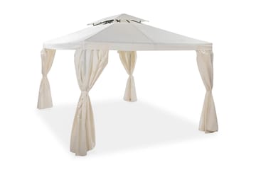 Bermuda komplett paviljong inkl tak och väggar 3x3m - Offwhite - Utemöbler - Solskydd - Paviljong - Komplett paviljong
