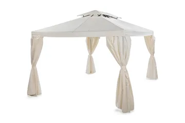 Bermuda komplett paviljong inkl tak och väggar 3x3m - Offwhite - Utemöbler - Solskydd - Paviljong - Komplett paviljong