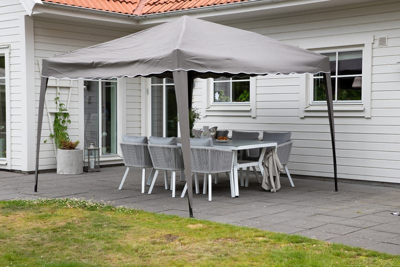 Easy up Paviljong 295x295 cm Vit/brun - Venture Home - Komplett paviljong