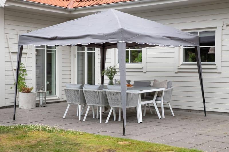 Easy Up Paviljong 295x295 cm Svart/Grå - Venture Home - Utemöbler - Solskydd - Paviljong - Komplett paviljong