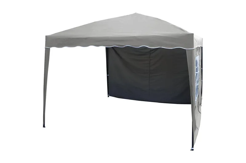 Easy Up Paviljong 295x295 cm, Vit/brun