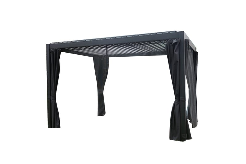 Mirador Paviljong 3x3x2,5 m med gardiner Mörkgrå, undefined