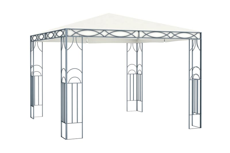 Paviljong 300x300 cm gräddvit - Vit - Komplett paviljong