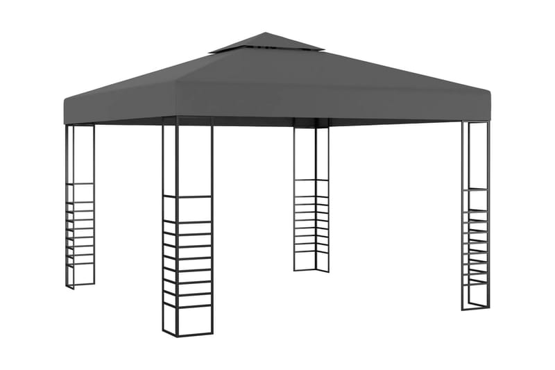 Paviljong 3x3 m antracit - Grå - Utemöbler - Solskydd - Paviljong - Komplett paviljong
