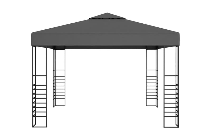 Paviljong 3x3 m antracit - Grå - Utemöbler - Solskydd - Paviljong - Komplett paviljong