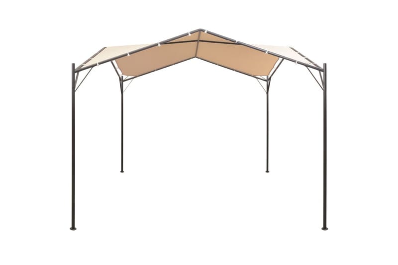 Paviljong 3x3 m stål beige - Beige - Komplett paviljong