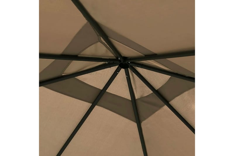 Paviljong 3x3x2,6 m taupe 160 g/m² - Brun - Utemöbler - Solskydd - Paviljong - Komplett paviljong