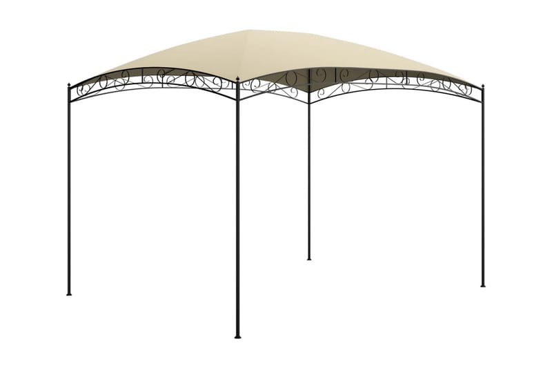 Paviljong 3x4x2,65 m gräddvit 180 g/m² - Vit - Komplett paviljong