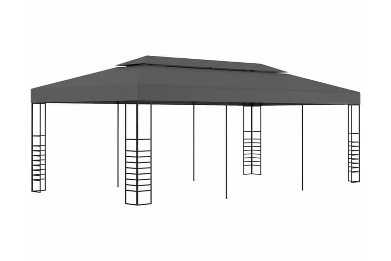 Paviljong 3x6 m antracit - Grå - Komplett paviljong