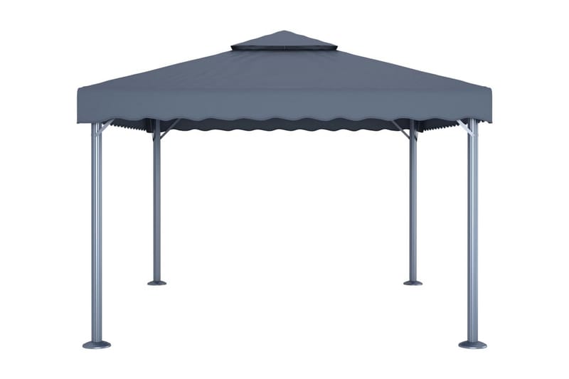 Paviljong 400x300 cm antracit aluminium - Grå - Utemöbler - Solskydd - Paviljong - Komplett paviljong