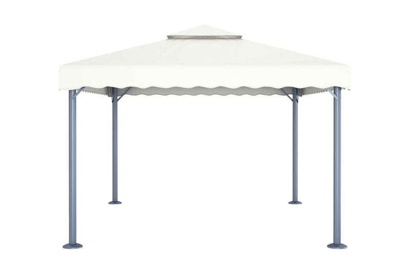 Paviljong 400x300 cm gräddvit aluminium - Vit - Utemöbler - Solskydd - Paviljong - Komplett paviljong