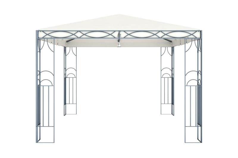 Paviljong 400x300 cm gräddvit - Vit - Utemöbler - Solskydd - Paviljong - Komplett paviljong