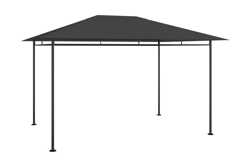 Paviljong 4x3x2,7 m antracit 180 g/m² - Grå - Komplett paviljong