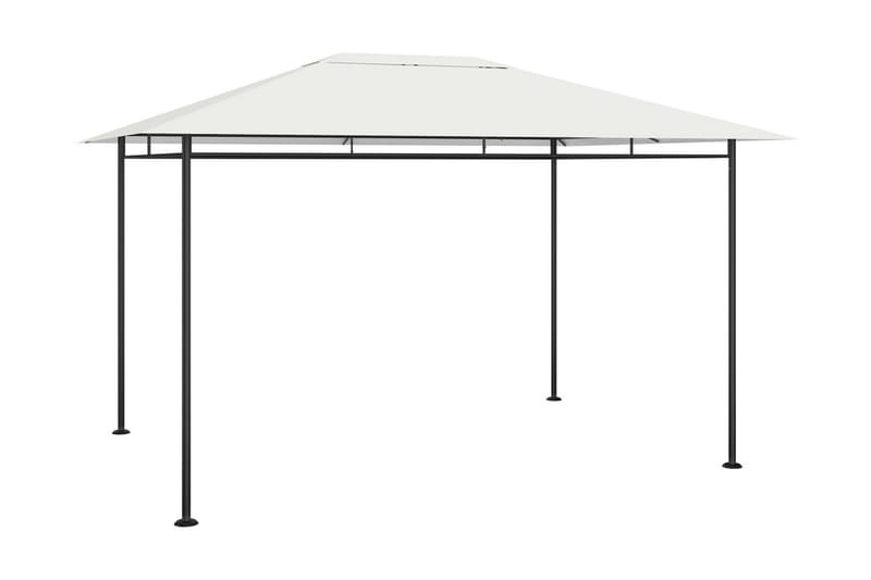 Paviljong 4x3x2,7 m gräddvit 180 g/m² - Vit - Utemöbler - Solskydd - Paviljong - Komplett paviljong
