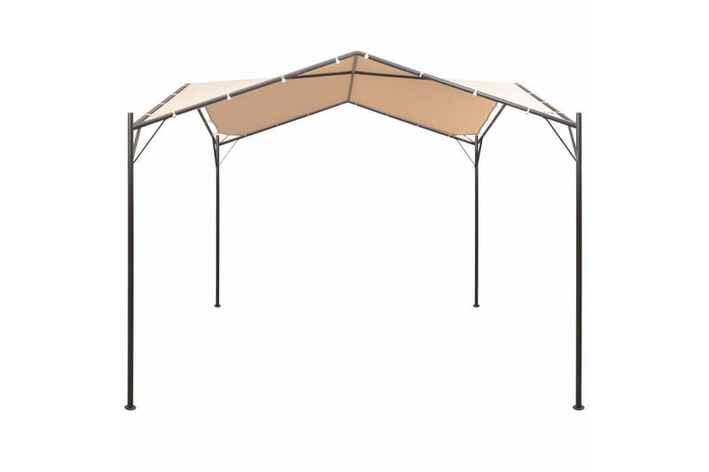 Paviljong 4x4 m stål beige - Beige - Komplett paviljong