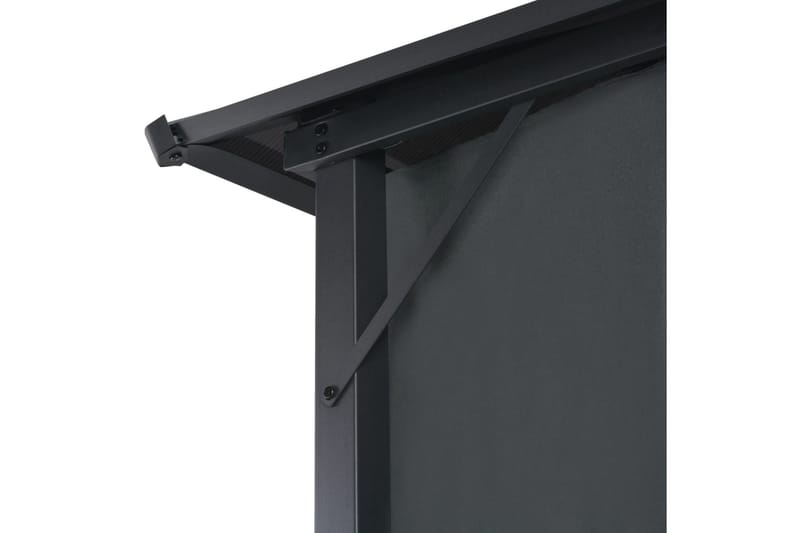 Paviljong med draperi aluminium 3x3 m svart - Svart - Utemöbler - Solskydd - Paviljong - Komplett paviljong