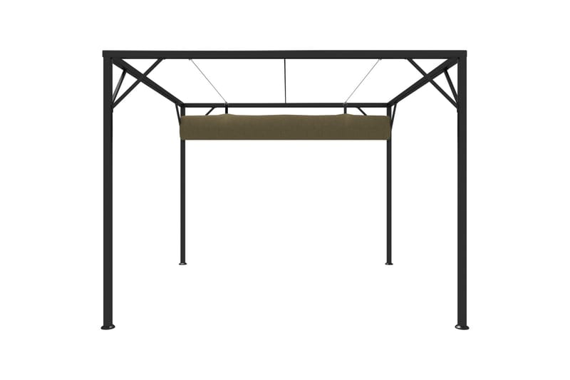 Paviljong med infällbart tak 3x3 m taupe 180 g/m² - Brun - Utemöbler - Solskydd - Paviljong - Komplett paviljong