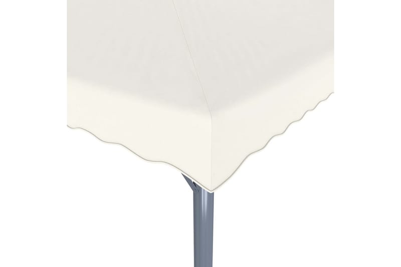 Paviljong med ljusslinga 300x300 cm gräddvit aluminium - Kräm - Utemöbler - Solskydd - Paviljong - Komplett paviljong