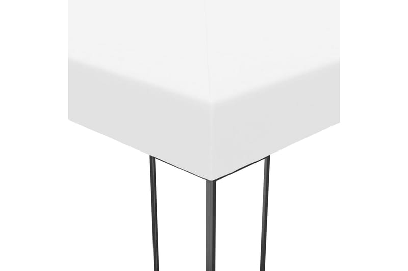 Paviljong med ljusslinga LED 3x3 m vit - Vit - Utemöbler - Solskydd - Paviljong - Komplett paviljong