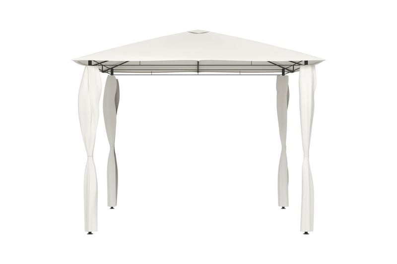 Paviljong med stolpar 3x3x2,6 m gräddvit 160 g/m² - Vit - Utemöbler - Solskydd - Paviljong - Komplett paviljong