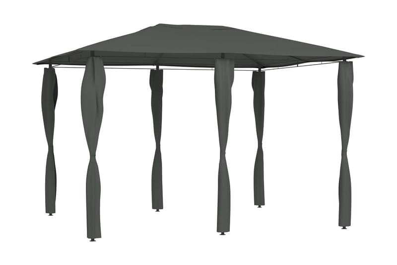 Paviljong med stolpar 3x4x2,6 m antracit 160 g/m² - Grå - Utemöbler - Solskydd - Paviljong - Komplett paviljong
