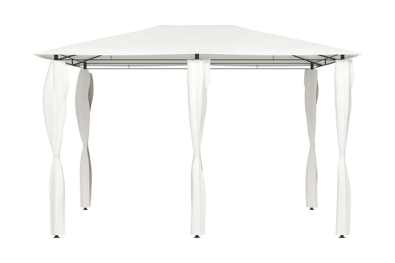 Paviljong med stolpar 3x4x2,6 m gräddvit 160 g/m² - Vit - Utemöbler - Solskydd - Paviljong - Komplett paviljong