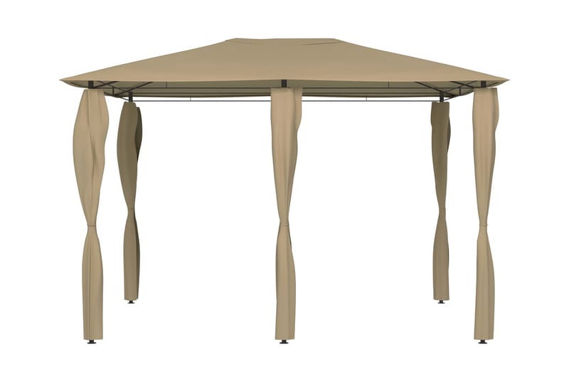 Paviljong med stolpar 3x4x2,6 m taupe 160 g/m² - Brun - Utemöbler - Solskydd - Paviljong - Komplett paviljong