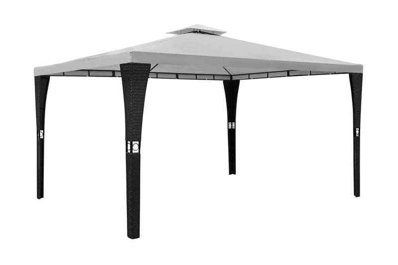 Paviljong med tak 3x4 m gräddvit - Vit - Utemöbler - Solskydd - Paviljong - Komplett paviljong
