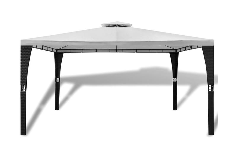 Paviljong med tak 3x4 m gräddvit - Vit - Utemöbler - Solskydd - Paviljong - Komplett paviljong