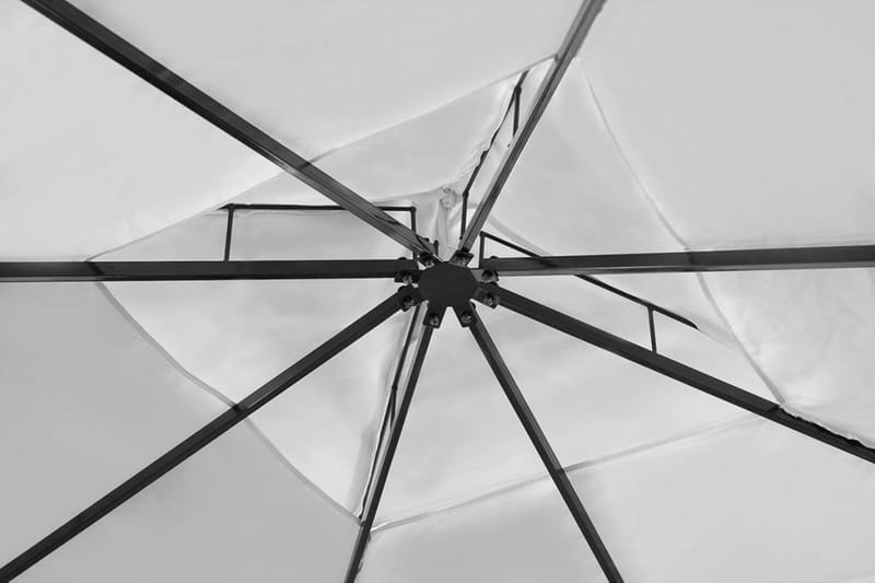 Paviljong med tak 3x4 m gräddvit - Vit - Utemöbler - Solskydd - Paviljong - Komplett paviljong
