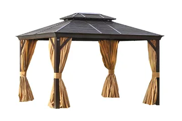 Sunsetia Paviljong 300x400x270 cm - Brun/Beige - Utemöbler - Solskydd - Paviljong - Komplett paviljong