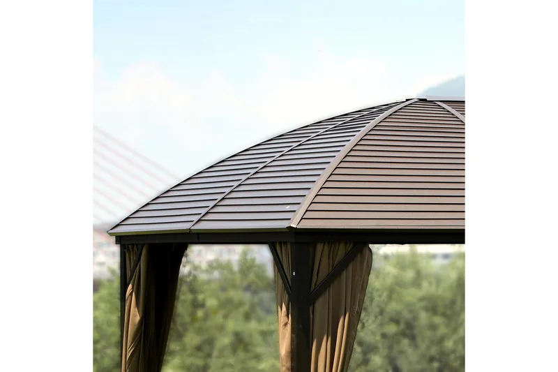 Sunsetia Paviljong 400x300x194 cm - Beige - Utemöbler - Solskydd - Paviljong - Komplett paviljong