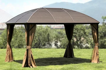 Sunsetia Paviljong 400x300x194 cm - Beige - Utemöbler - Solskydd - Paviljong - Komplett paviljong