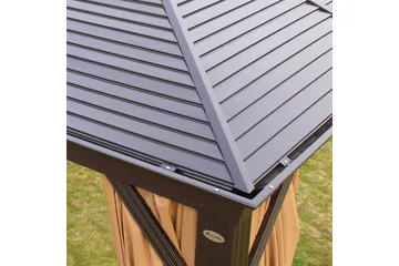 Sunsetia Paviljong 300x400x270 cm - Brun/Beige - Utemöbler - Solskydd - Paviljong - Komplett paviljong
