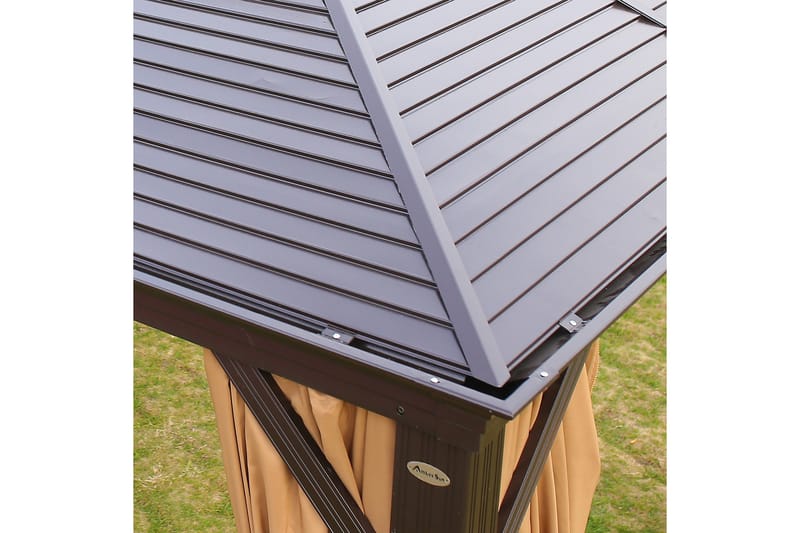 Sunsetia Paviljong 300x400x270 cm - Brun/Beige - Utemöbler - Solskydd - Paviljong - Komplett paviljong