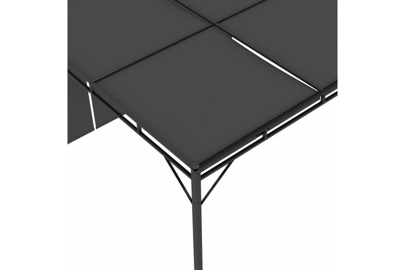 Trädgårdspaviljong med draperier 4x3x2,25 m antracit - Grå - Utemöbler - Solskydd - Paviljong - Komplett paviljong