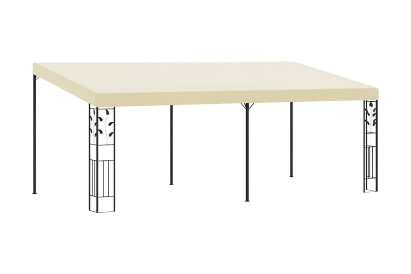 Väggmonterad paviljong 6x3x2,5 m gräddvit - Vit - Utemöbler - Solskydd - Paviljong - Komplett paviljong