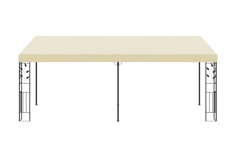 Väggmonterad paviljong 6x3x2,5 m gräddvit - Vit - Utemöbler - Solskydd - Paviljong - Komplett paviljong