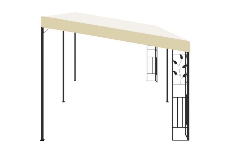 Väggmonterad paviljong 6x3x2,5 m gräddvit - Vit - Utemöbler - Solskydd - Paviljong - Komplett paviljong
