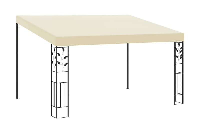 Väggmonterad paviljong 4x3x2,5 m gräddvit - Vit - Utemöbler - Solskydd - Paviljong - Komplett paviljong