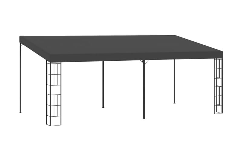 Väggmonterad paviljong 3x6 m antracit tyg - Antracit - Utemöbler - Solskydd - Paviljong - Komplett paviljong