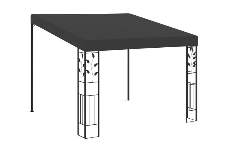 Väggmonterad paviljong 3x3x2,5 m antracit - Grå - Komplett paviljong